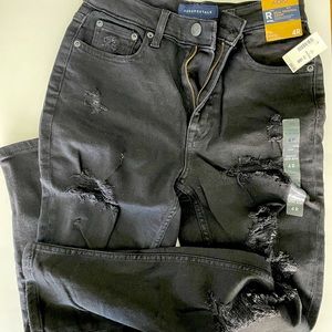 NWT Aéropostale Black Stretch Mom Jeans Size 4R